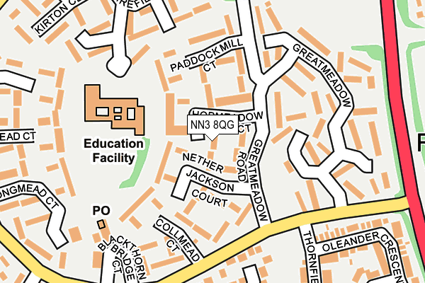 NN3 8QG map - OS OpenMap – Local (Ordnance Survey)