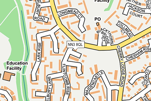 NN3 8QL map - OS OpenMap – Local (Ordnance Survey)
