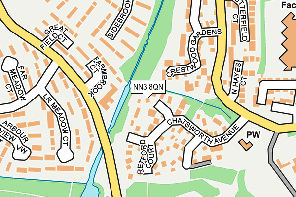 NN3 8QN map - OS OpenMap – Local (Ordnance Survey)
