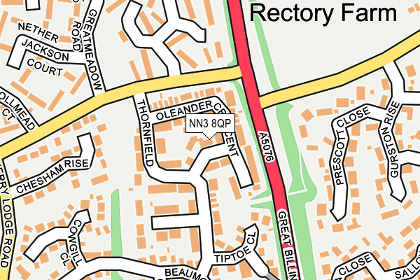 NN3 8QP map - OS OpenMap – Local (Ordnance Survey)
