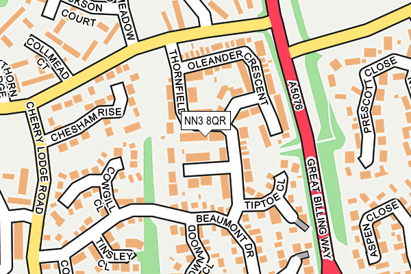NN3 8QR map - OS OpenMap – Local (Ordnance Survey)