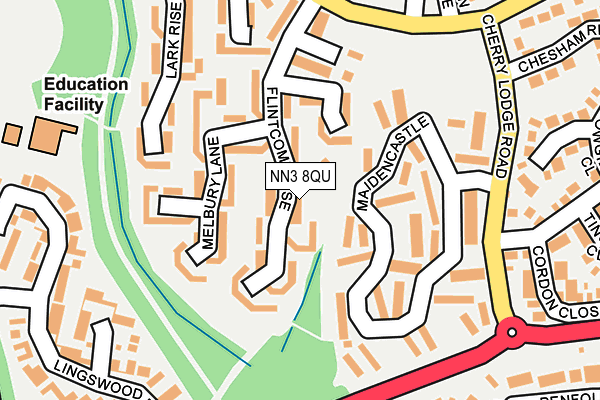 NN3 8QU map - OS OpenMap – Local (Ordnance Survey)