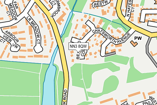 NN3 8QW map - OS OpenMap – Local (Ordnance Survey)