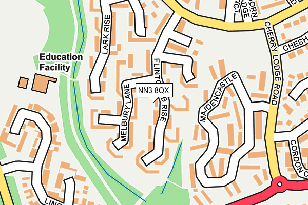 NN3 8QX map - OS OpenMap – Local (Ordnance Survey)