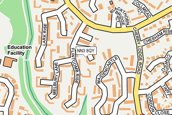 NN3 8QY map - OS OpenMap – Local (Ordnance Survey)