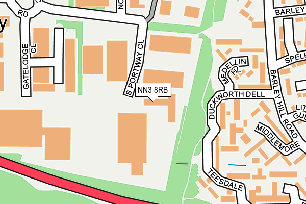 NN3 8RB map - OS OpenMap – Local (Ordnance Survey)