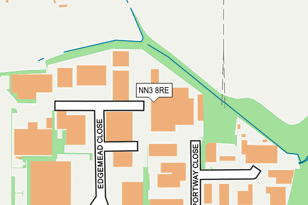 NN3 8RE map - OS OpenMap – Local (Ordnance Survey)