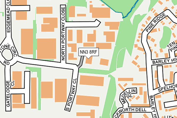 NN3 8RF map - OS OpenMap – Local (Ordnance Survey)