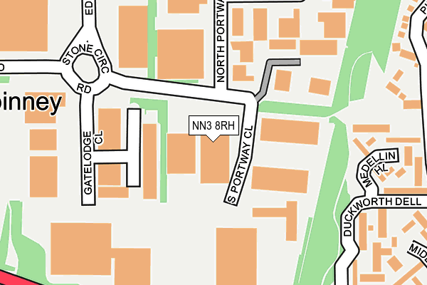 NN3 8RH map - OS OpenMap – Local (Ordnance Survey)