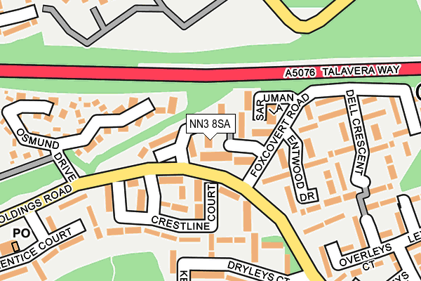 NN3 8SA map - OS OpenMap – Local (Ordnance Survey)