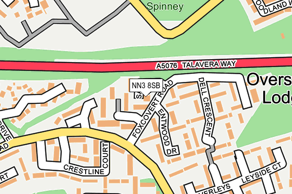 NN3 8SB map - OS OpenMap – Local (Ordnance Survey)