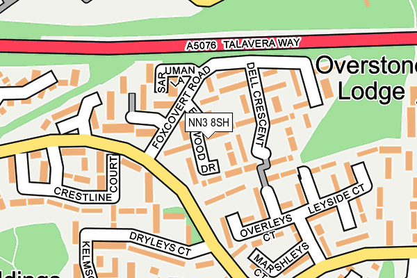 NN3 8SH map - OS OpenMap – Local (Ordnance Survey)