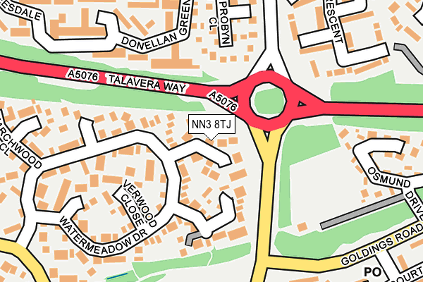 NN3 8TJ map - OS OpenMap – Local (Ordnance Survey)