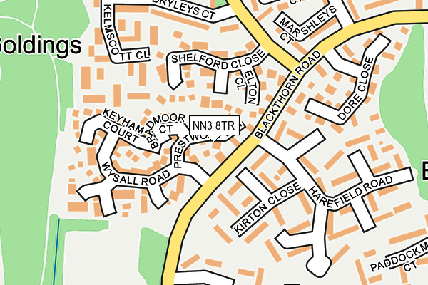 NN3 8TR map - OS OpenMap – Local (Ordnance Survey)