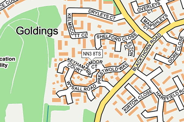 NN3 8TS map - OS OpenMap – Local (Ordnance Survey)