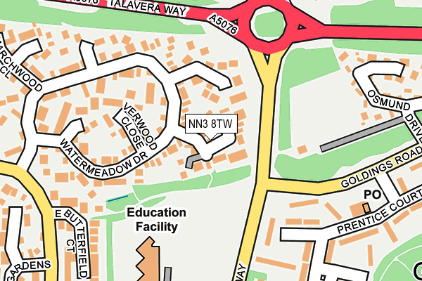 NN3 8TW map - OS OpenMap – Local (Ordnance Survey)
