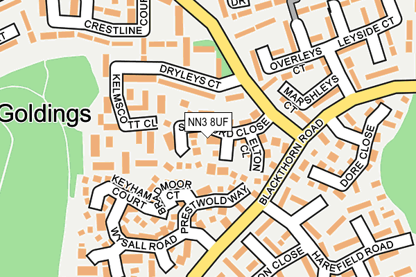 NN3 8UF map - OS OpenMap – Local (Ordnance Survey)