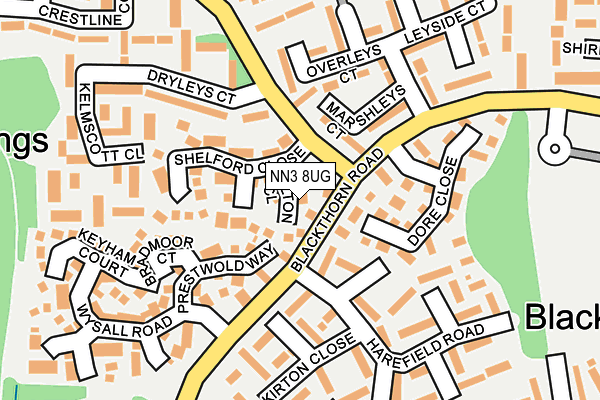 NN3 8UG map - OS OpenMap – Local (Ordnance Survey)