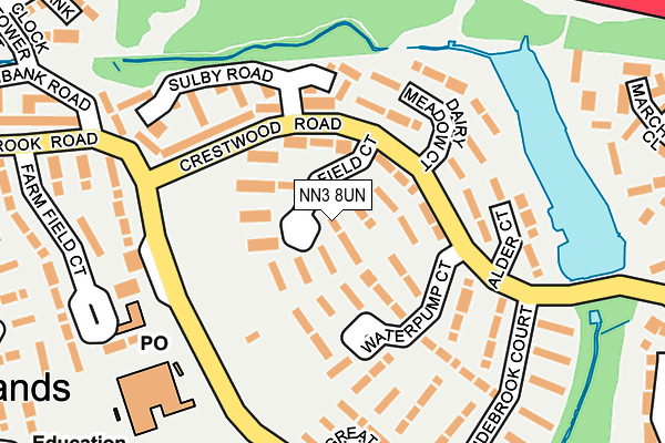 NN3 8UN map - OS OpenMap – Local (Ordnance Survey)