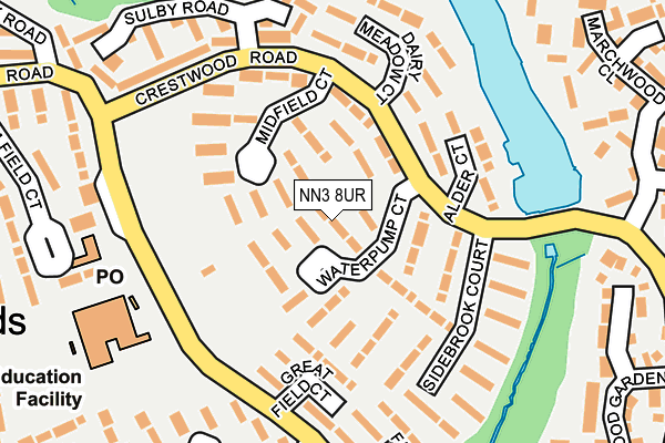 NN3 8UR map - OS OpenMap – Local (Ordnance Survey)