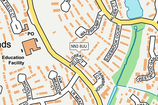 NN3 8UU map - OS OpenMap – Local (Ordnance Survey)