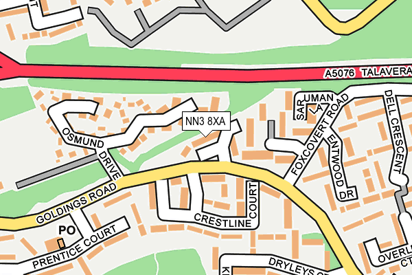 NN3 8XA map - OS OpenMap – Local (Ordnance Survey)