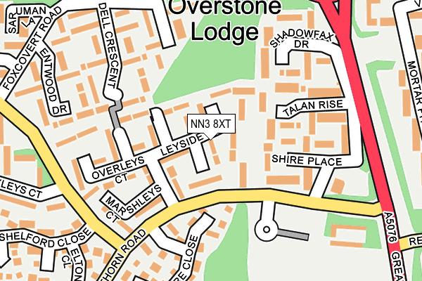 NN3 8XT map - OS OpenMap – Local (Ordnance Survey)