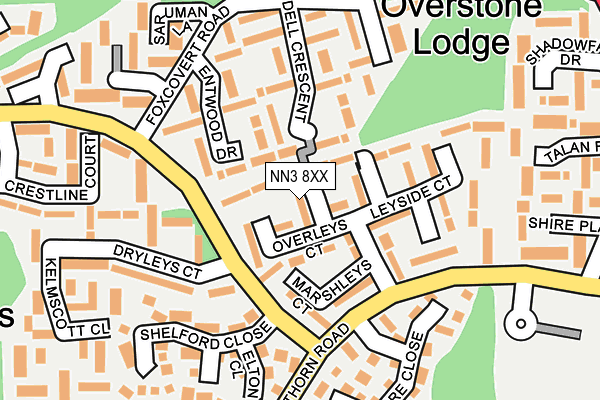 NN3 8XX map - OS OpenMap – Local (Ordnance Survey)