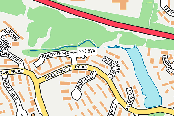 NN3 8YA map - OS OpenMap – Local (Ordnance Survey)