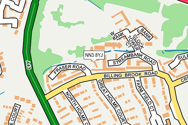 NN3 8YJ map - OS OpenMap – Local (Ordnance Survey)