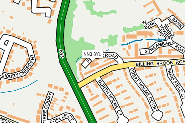 NN3 8YL map - OS OpenMap – Local (Ordnance Survey)