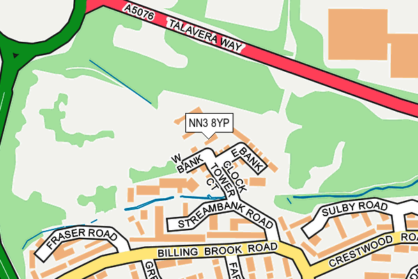 NN3 8YP map - OS OpenMap – Local (Ordnance Survey)