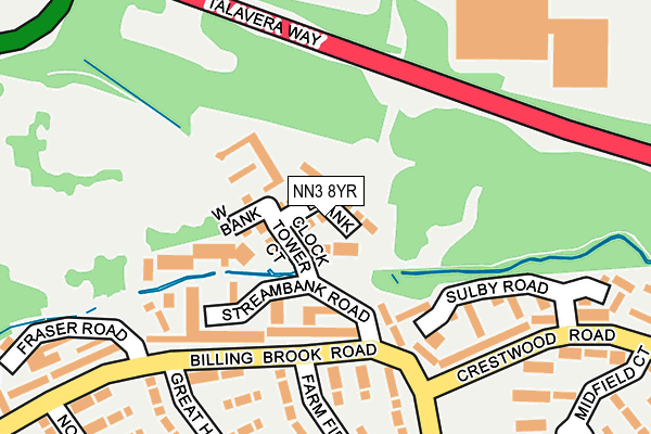 NN3 8YR map - OS OpenMap – Local (Ordnance Survey)