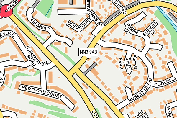 NN3 9AB map - OS OpenMap – Local (Ordnance Survey)