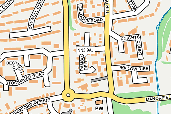 NN3 9AJ map - OS OpenMap – Local (Ordnance Survey)