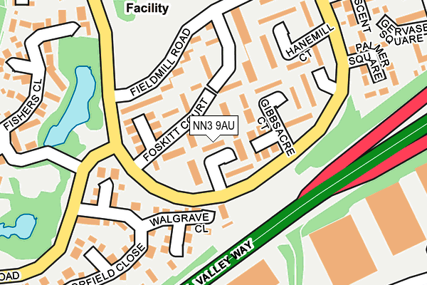 NN3 9AU map - OS OpenMap – Local (Ordnance Survey)