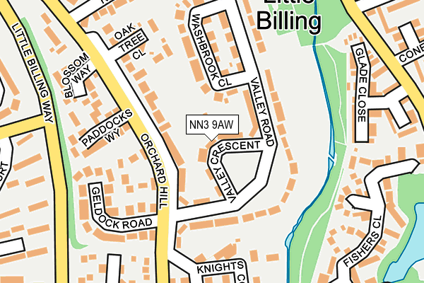NN3 9AW map - OS OpenMap – Local (Ordnance Survey)