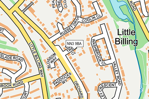 NN3 9BA map - OS OpenMap – Local (Ordnance Survey)