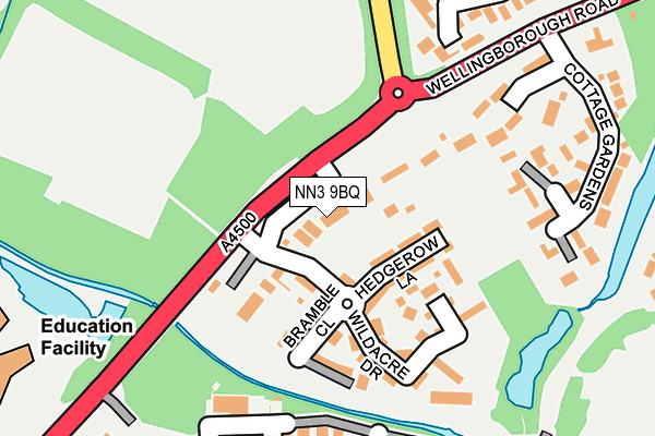 NN3 9BQ map - OS OpenMap – Local (Ordnance Survey)