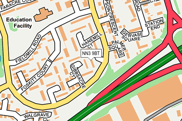 NN3 9BT map - OS OpenMap – Local (Ordnance Survey)