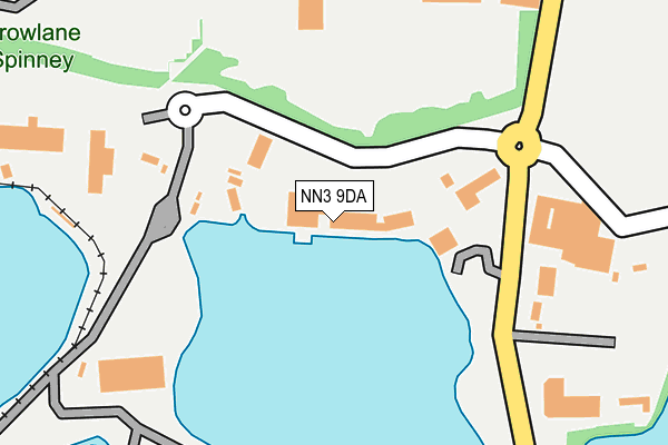 NN3 9DA map - OS OpenMap – Local (Ordnance Survey)