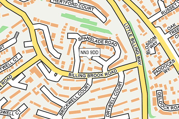 NN3 9DD map - OS OpenMap – Local (Ordnance Survey)