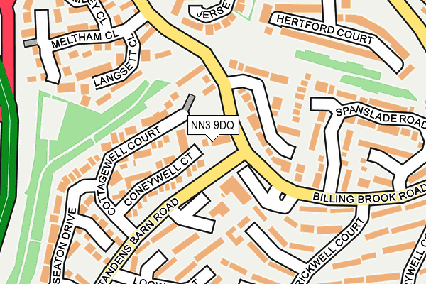NN3 9DQ map - OS OpenMap – Local (Ordnance Survey)