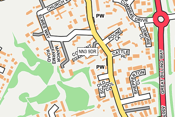 NN3 9DR map - OS OpenMap – Local (Ordnance Survey)