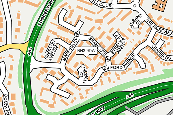 NN3 9DW map - OS OpenMap – Local (Ordnance Survey)