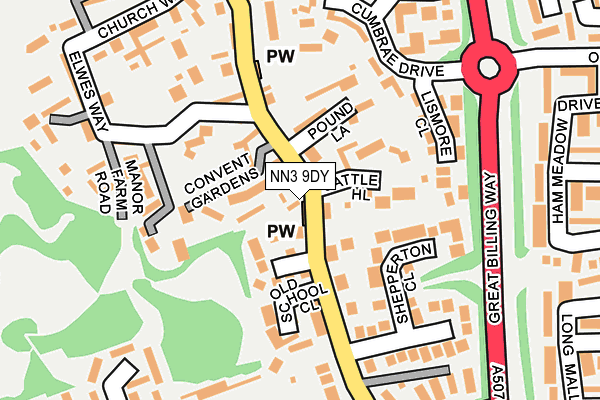 NN3 9DY map - OS OpenMap – Local (Ordnance Survey)