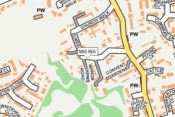 NN3 9EA map - OS OpenMap – Local (Ordnance Survey)