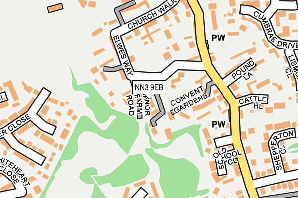 NN3 9EB map - OS OpenMap – Local (Ordnance Survey)