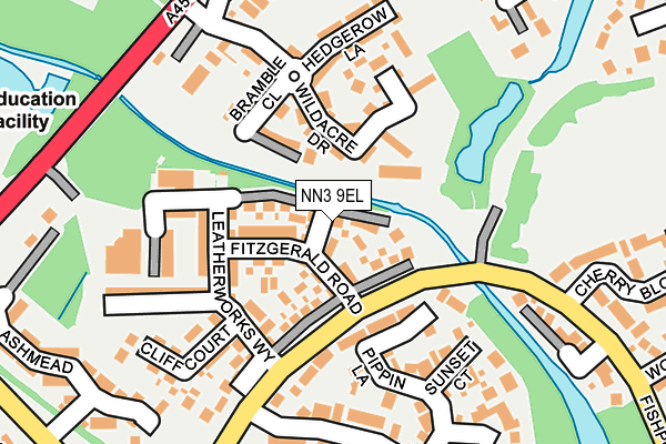 NN3 9EL map - OS OpenMap – Local (Ordnance Survey)