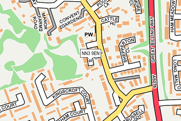 NN3 9EN map - OS OpenMap – Local (Ordnance Survey)